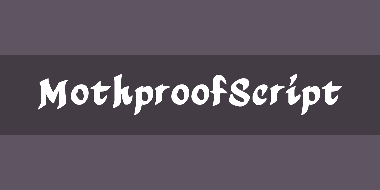 Beispiel einer MothproofScript-Schriftart